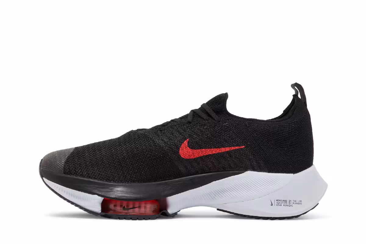 Nike Air Zoom Tempo NEXT% Flyknit Black Flash Crimson, view 4