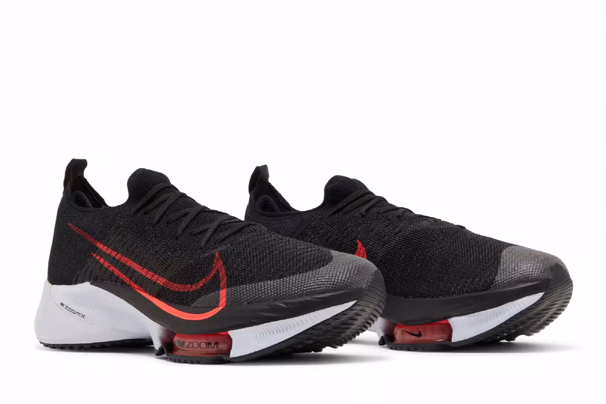 Nike Air Zoom Tempo NEXT% Flyknit Black Flash Crimson, view 9