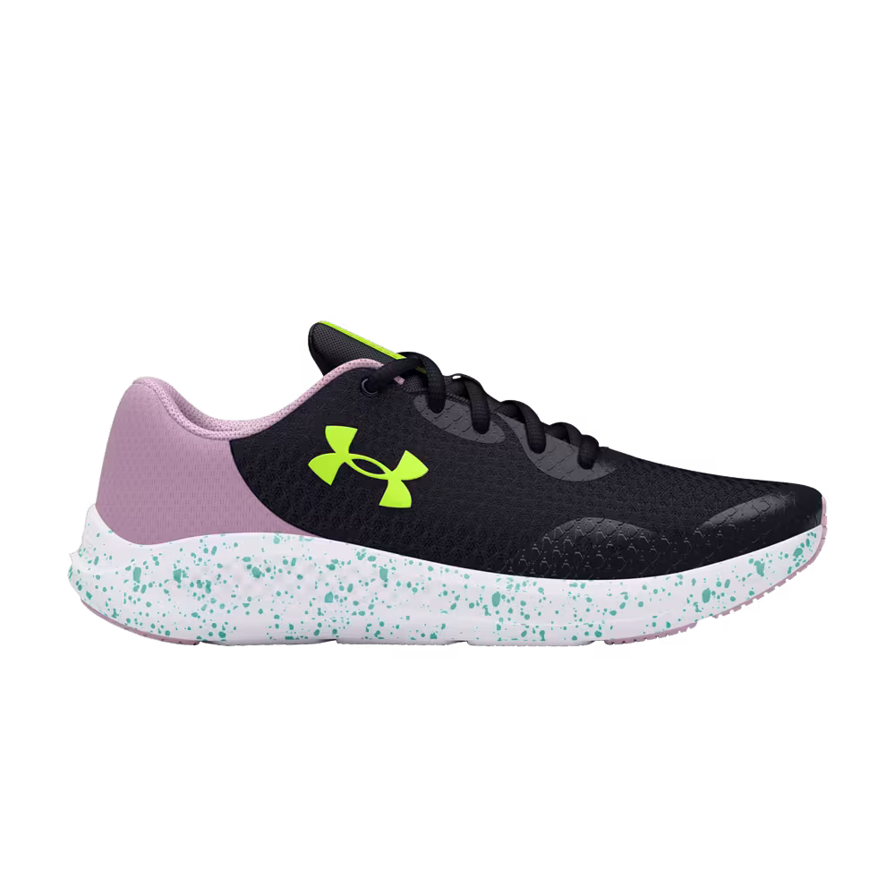 Under Armour Charged Pursuit 3 GS Black Purple Ace