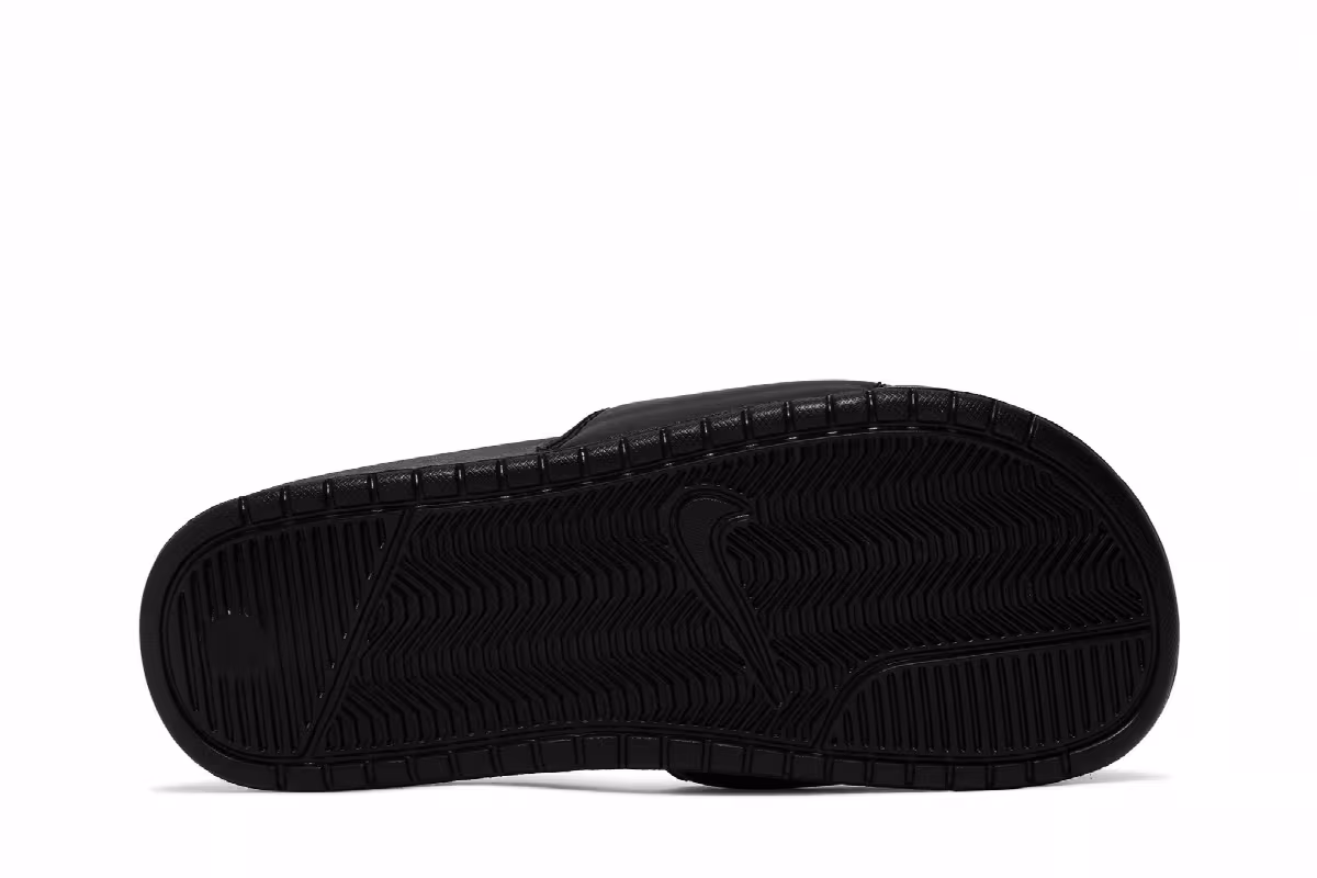 Nike Benassi Swoosh Slide Black White, view 5