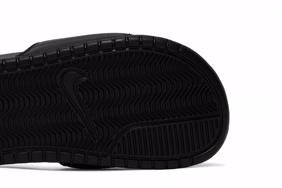 Nike Benassi Swoosh Slide Black White, view 6