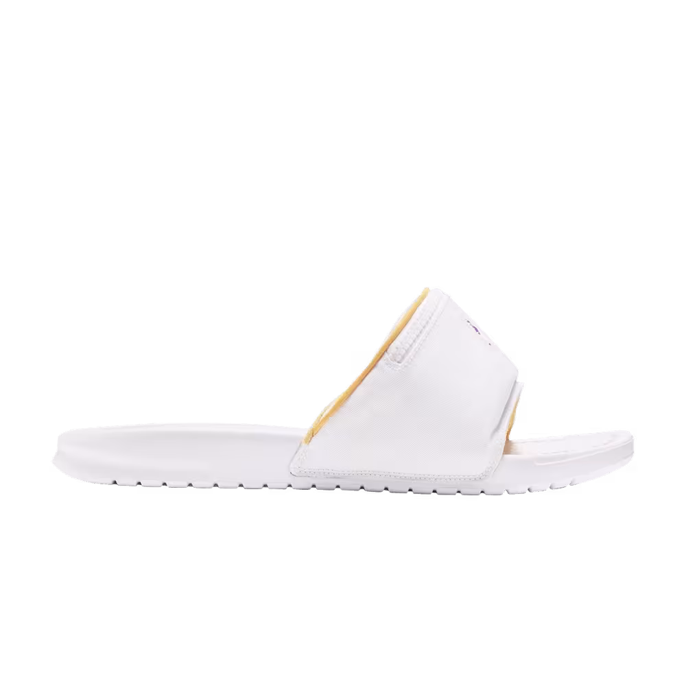 Nike Benassi JDI Fanny Pack Slides White Topaz Gold