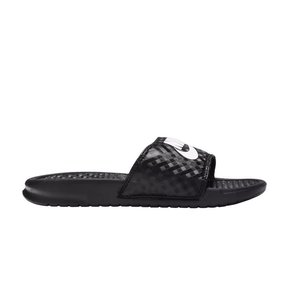 Nike Women's JDI Benassi Slides Black Diamond Pattern