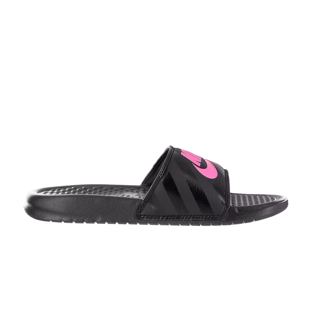 Nike Women's Benassi JDI Black Vivid Pink