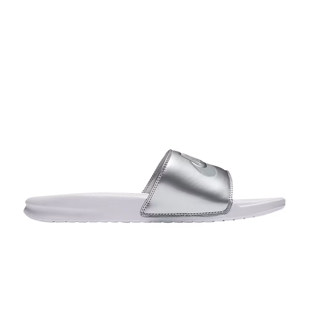 Nike Women's Benassi JDI Slide White Wolf Grey