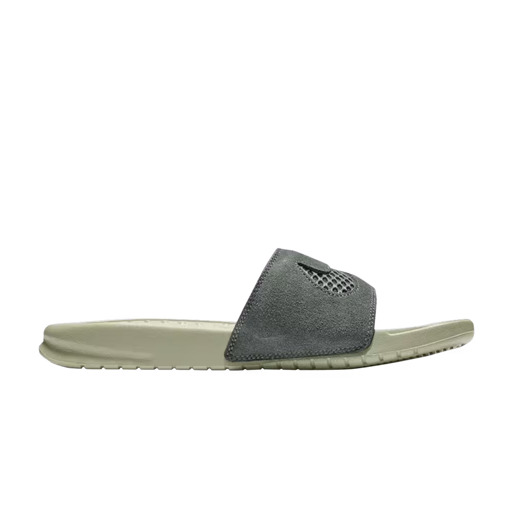 Nike Women's Benassi JDI Leather SE Mineral Spruce