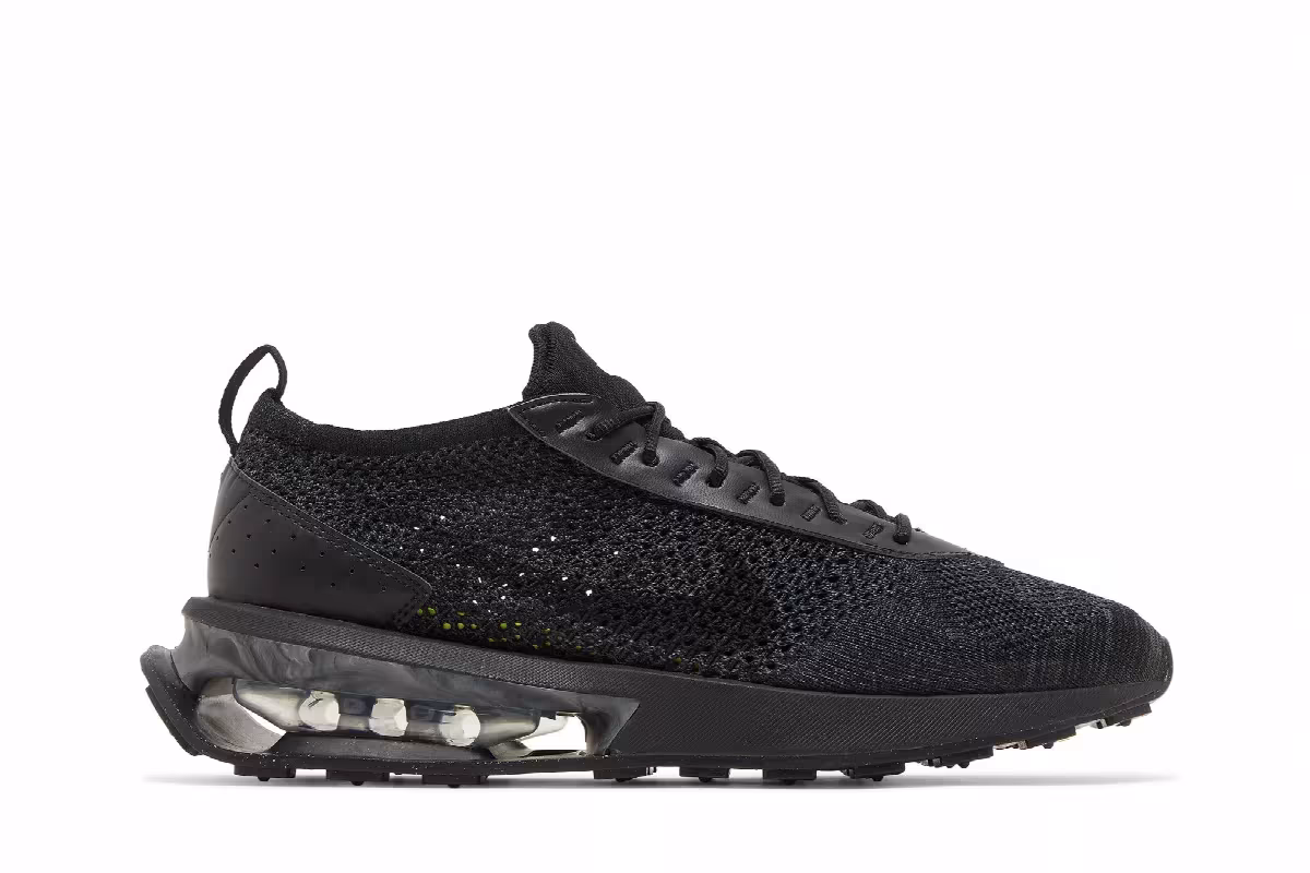 Nike Air Max Flyknit Racer Triple Black, view 2