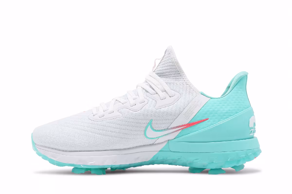 Nike Air Zoom Infinity Tour Golf Wide White Aurora Green, view 4