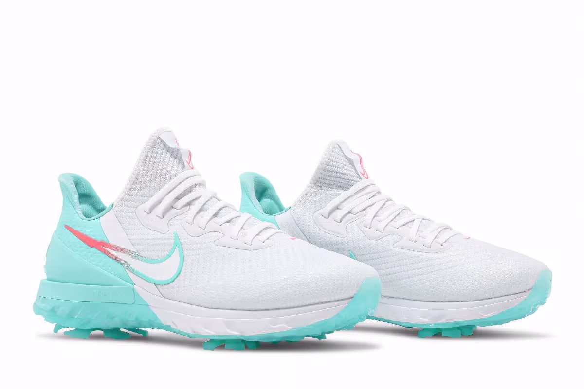 Nike Air Zoom Infinity Tour Golf Wide White Aurora Green, view 9