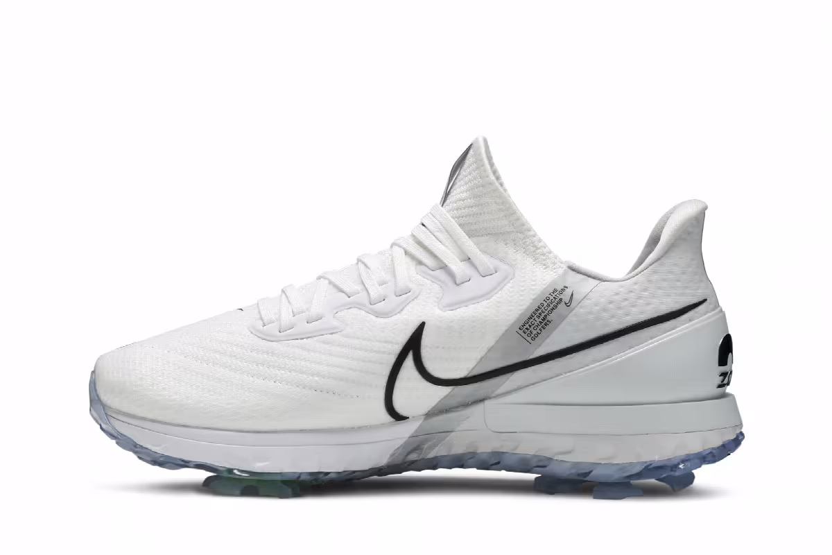Nike Air Zoom Infinity Tour Golf Wide White Metallic Platinum, view 4