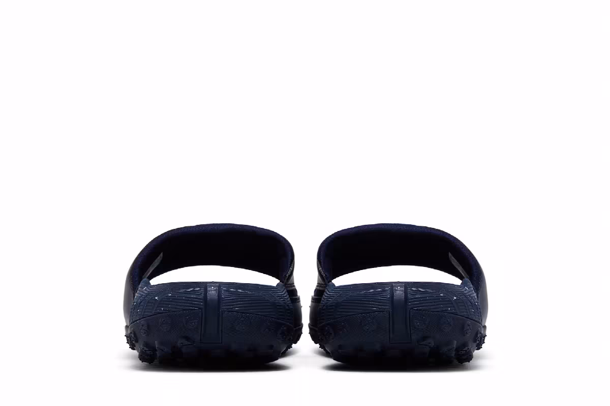 Under Armour Project Rock 3 Slide Midnight Navy Flare Orange, view 7