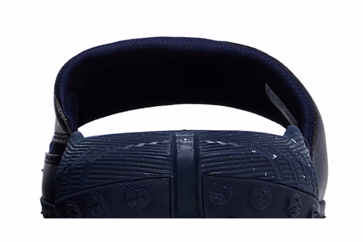 Under Armour Project Rock 3 Slide Midnight Navy Flare Orange, view 8