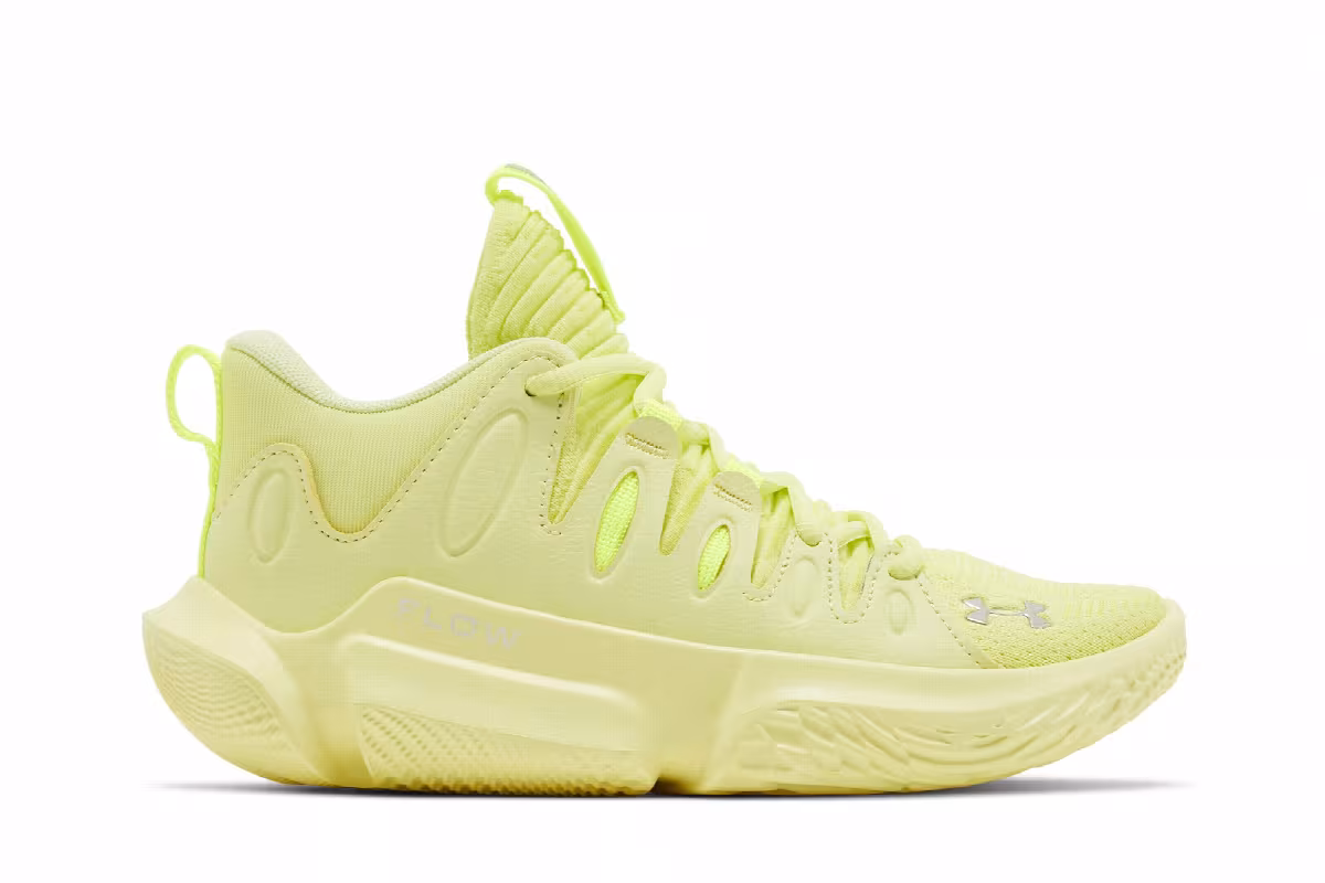 Under Armour Women's Flow Breakthru 4 Sonic Yellow Metallic Pewter, view 2