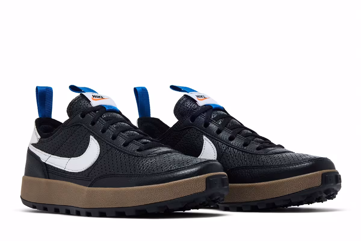 Tom Sachs x Women's NikeCraft General Purpose Shoe Black White Team Royal, view 9