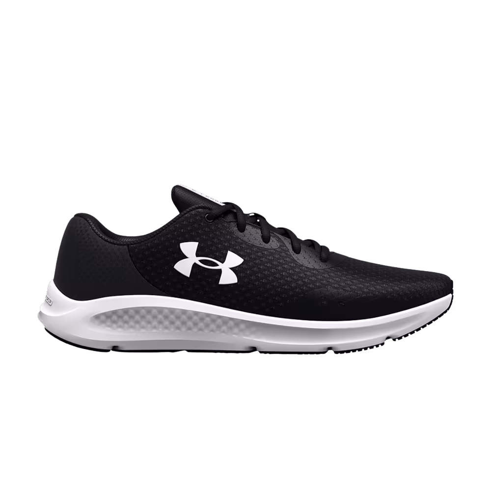Under Armour Charged Pursuit 3 4E Wide Black White