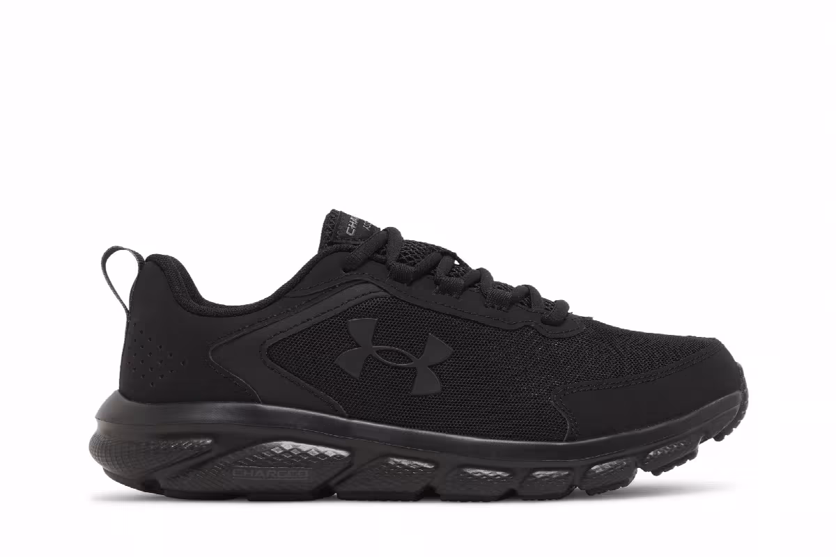 Under Armour Charged Assert 9 4E Wide Triple Black, view 2