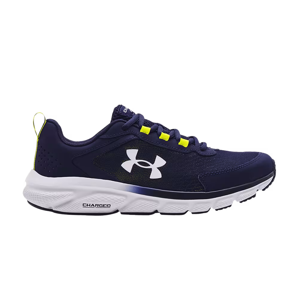 Under Armour Charged Assert 9 Midnight Navy Yellow Ray