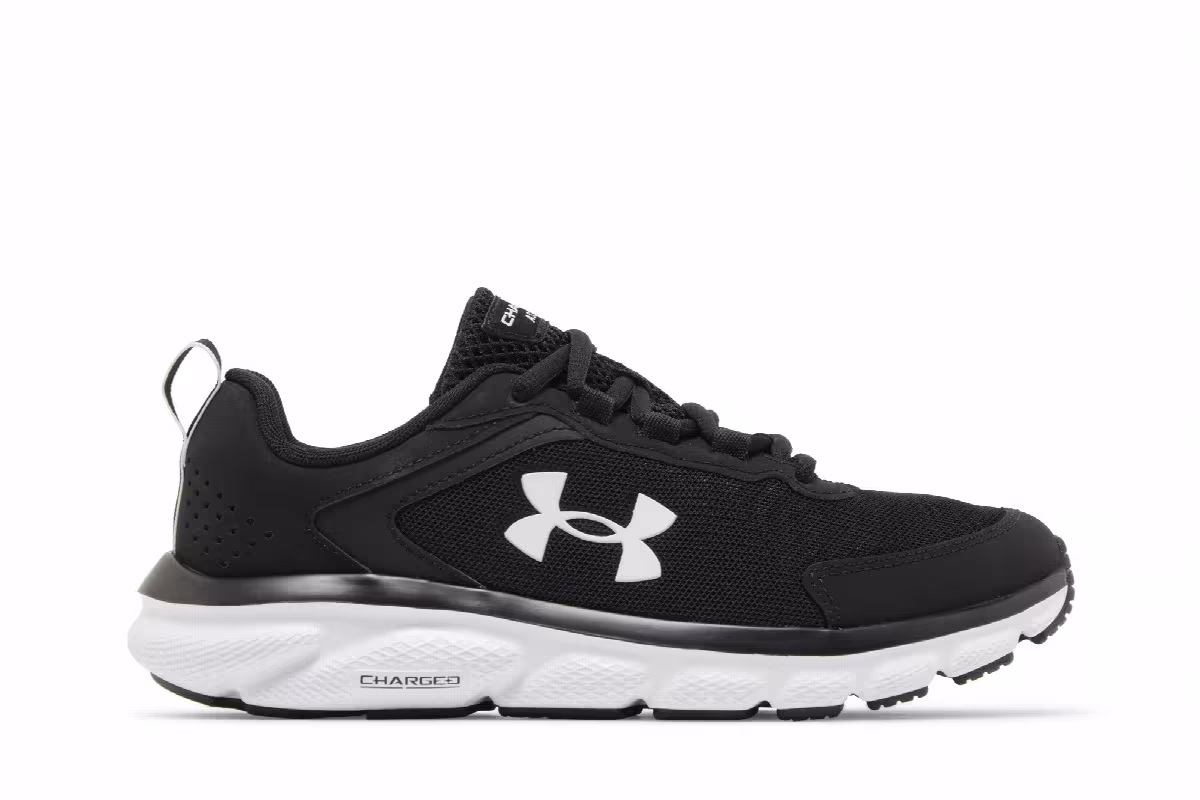 Under Armour Women's Charged Assert 9 Black White, view 2
