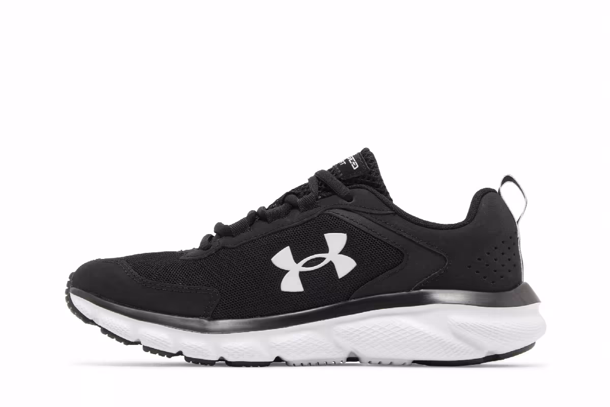 Under Armour Women's Charged Assert 9 Black White, view 4