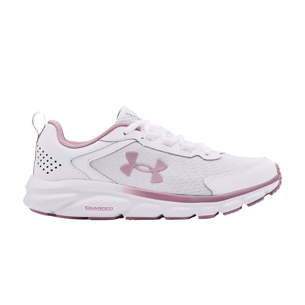 Under Armour Women's Charged Assert 9 White Mauve Pink
