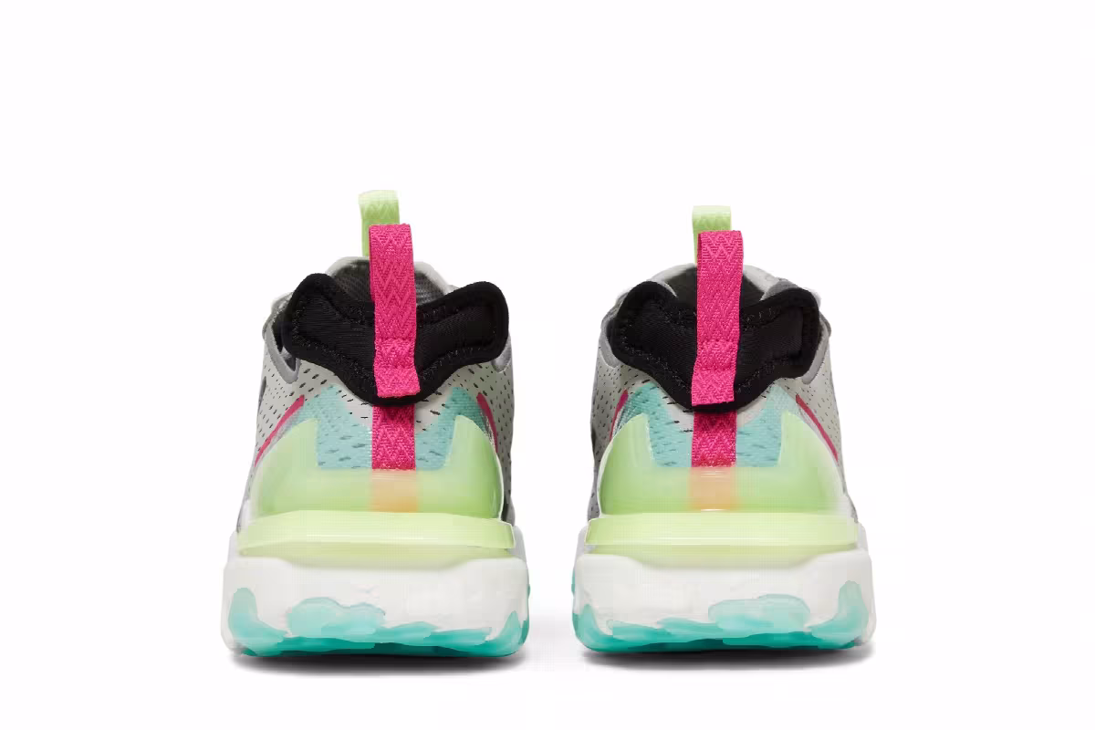 Nike Women's React Vision Wolf Grey Pink Prime, view 7
