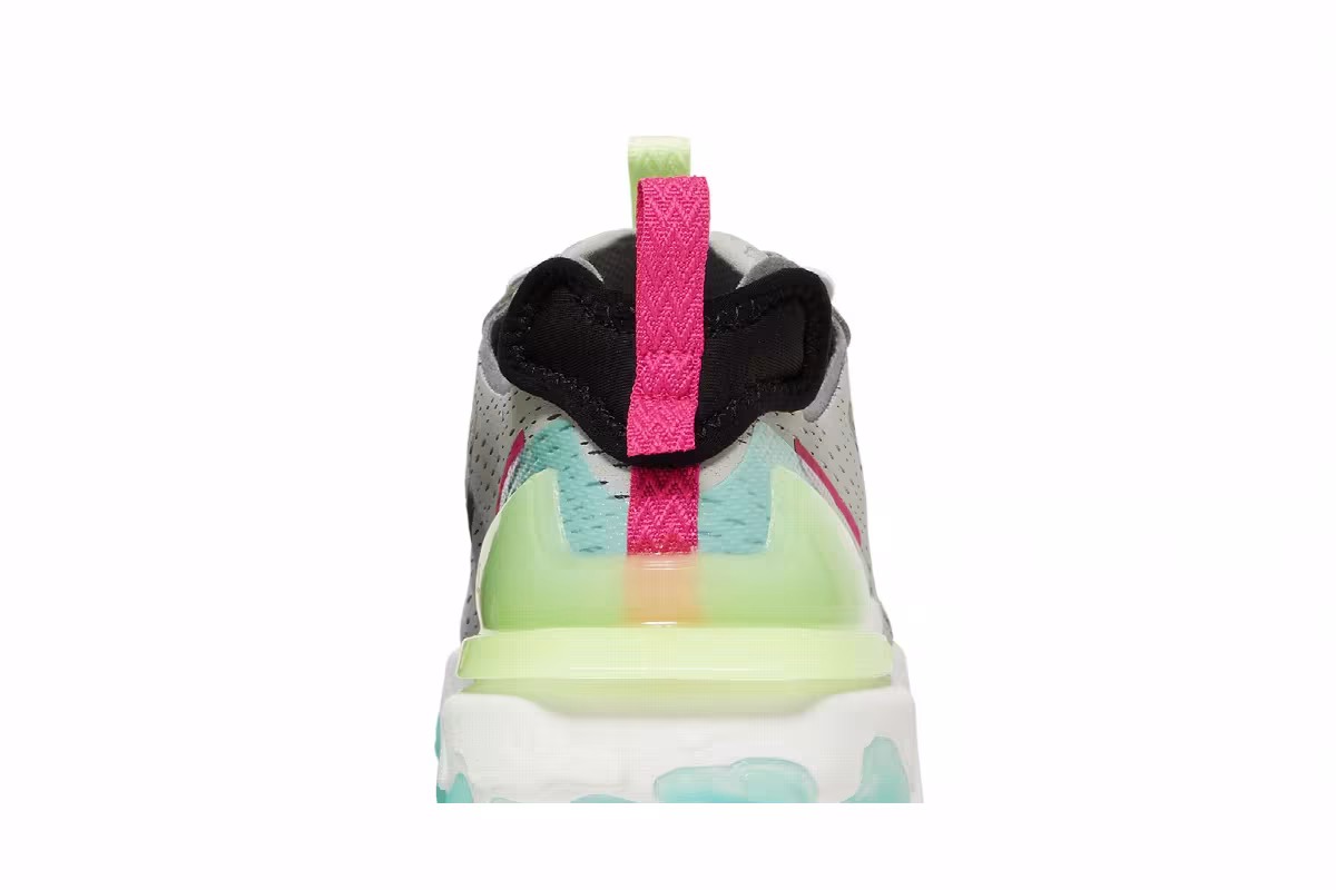 Nike Women's React Vision Wolf Grey Pink Prime, view 8