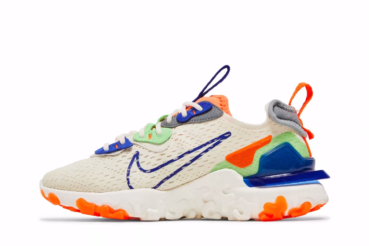 Nike Women's React Vision Pale Ivory Concord, view 4