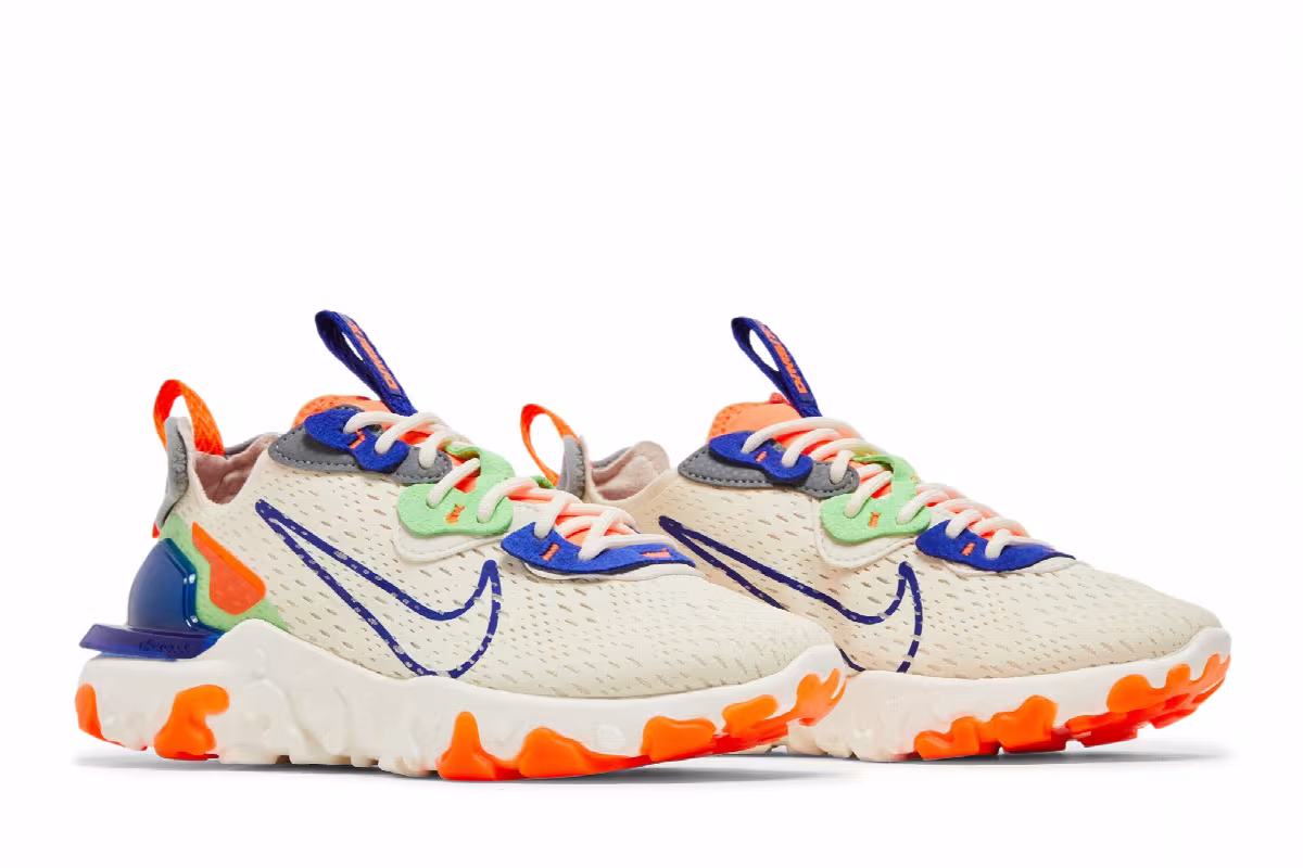 Nike Women's React Vision Pale Ivory Concord, view 9