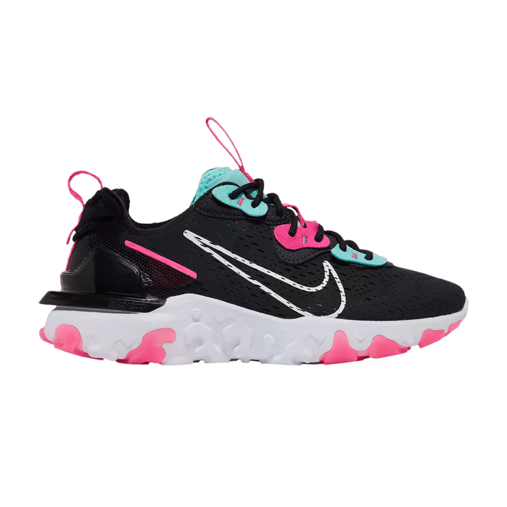 Nike Women's React Vision Dark Smoke Grey Pink Blast