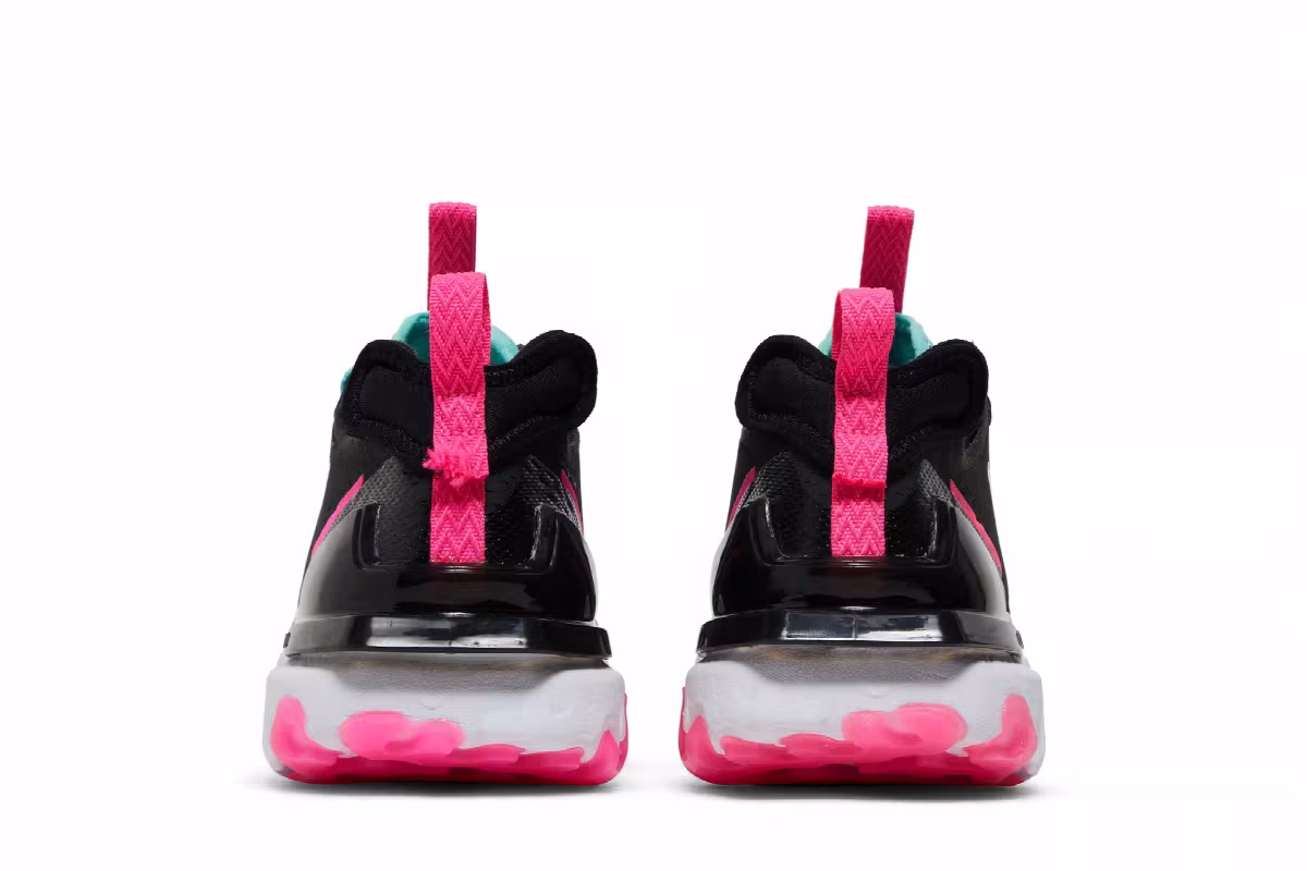 Nike Women's React Vision Dark Smoke Grey Pink Blast, view 7