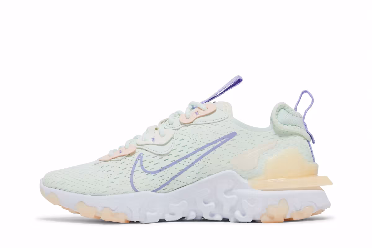 Nike Women's React Vision Barely Green Purple Pulse, view 4