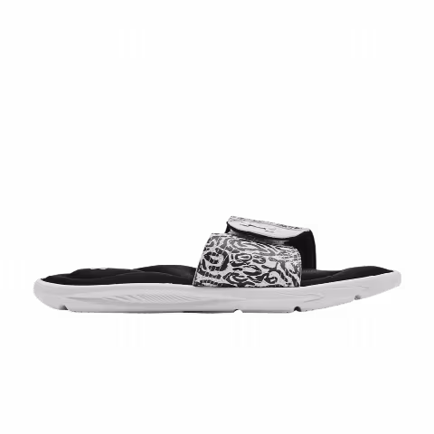 Under Armour Wmns Ignite 4 Graphic Strap Slide 'Zebra'