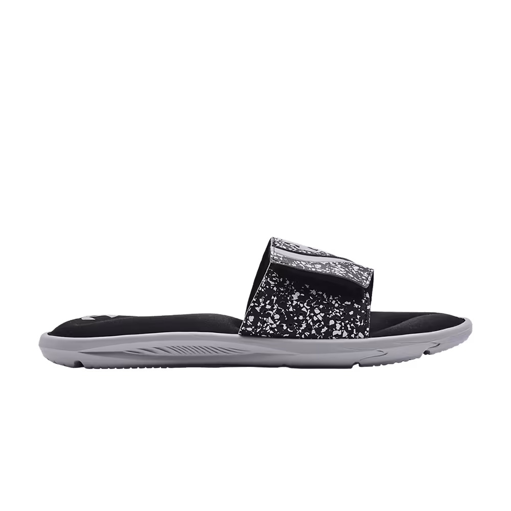 Under Armour Ignite 6 Graphic Strap Slide Black Mod Grey