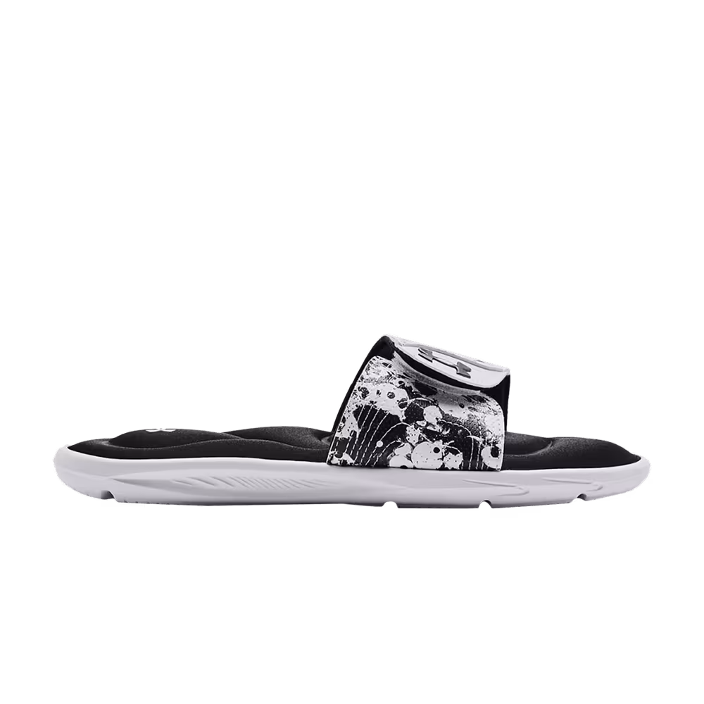 Under Armour Women's Ignite 6 Graphic Strap Slide Black White