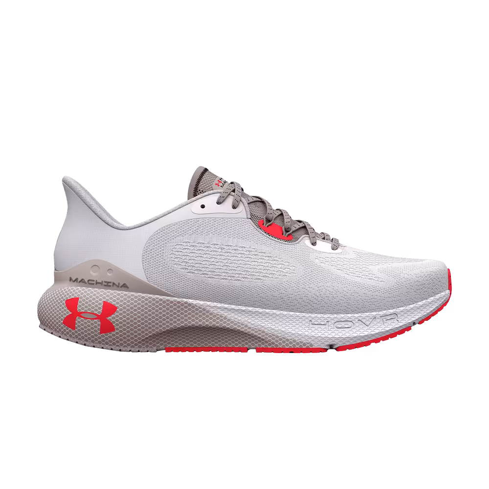 Under Armour Women's HOVR Machina 3 White Ghost Grey Red