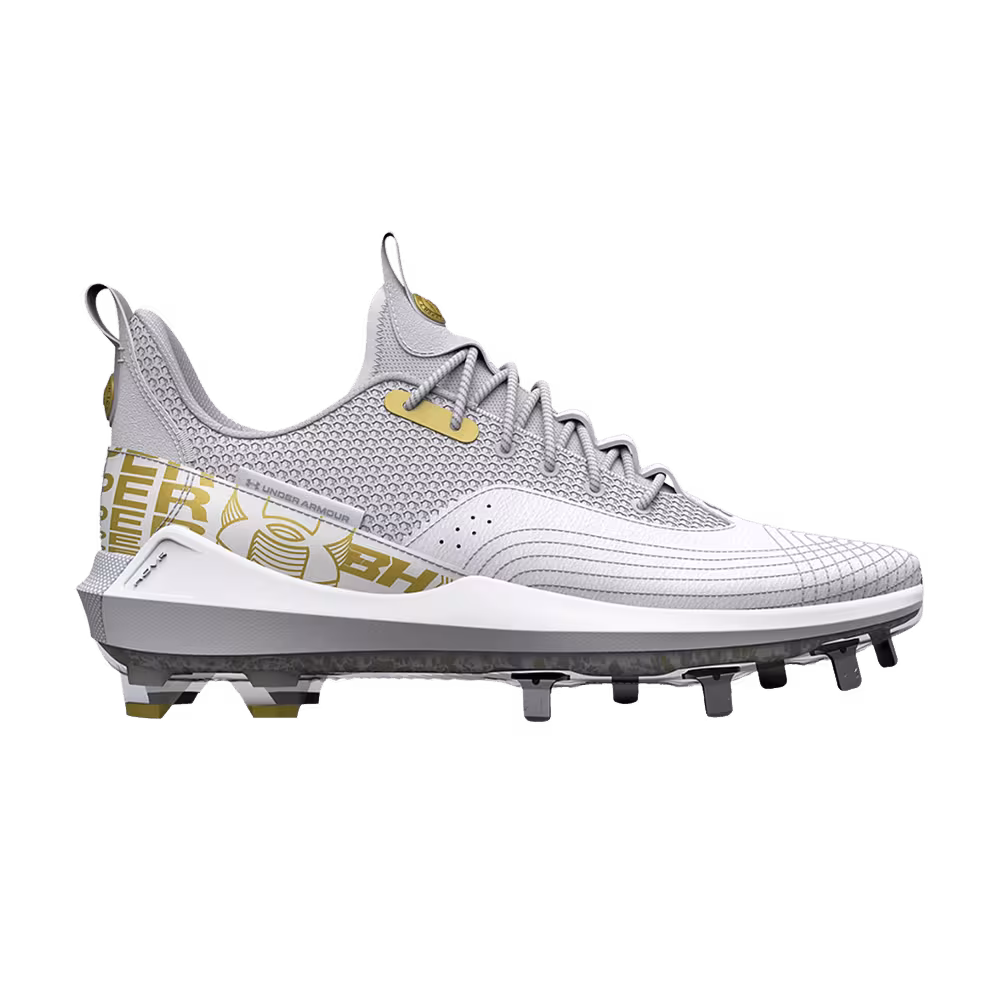 Under Armour Harper 7 Low ST White Metallic Gold