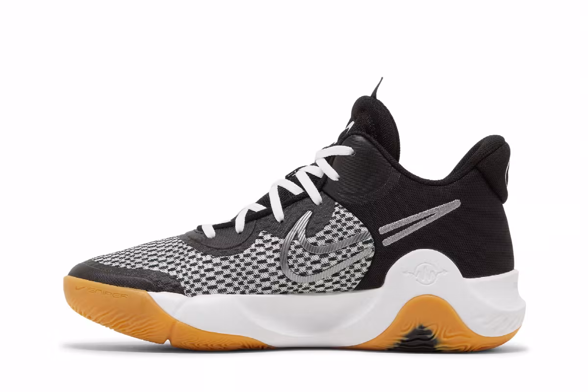 Nike KD Trey 5 IX Black Metallic Cool Grey, view 4