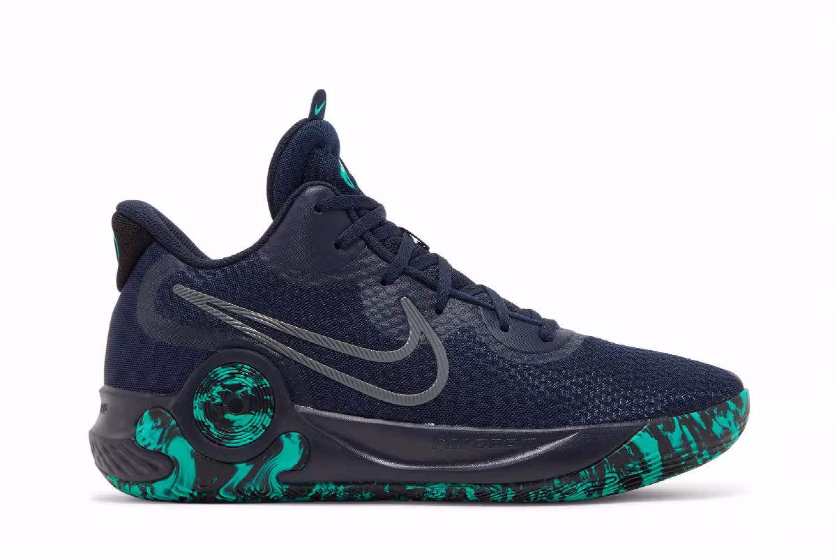 Nike KD Trey 5 IX Obsidian Clear Emerald, view 2