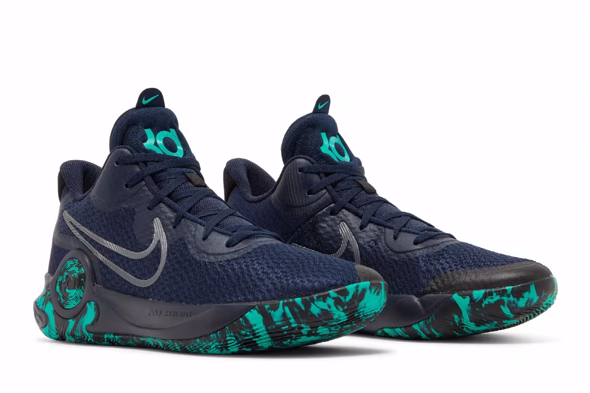 Nike KD Trey 5 IX Obsidian Clear Emerald, view 9