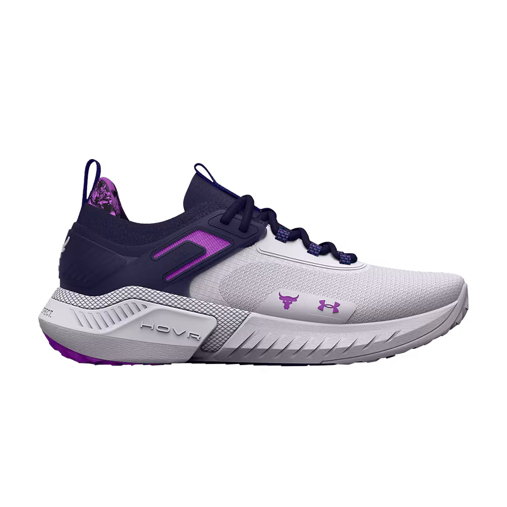 Under Armour Women's Project Rock 5 Disrupt White Midnight Navy