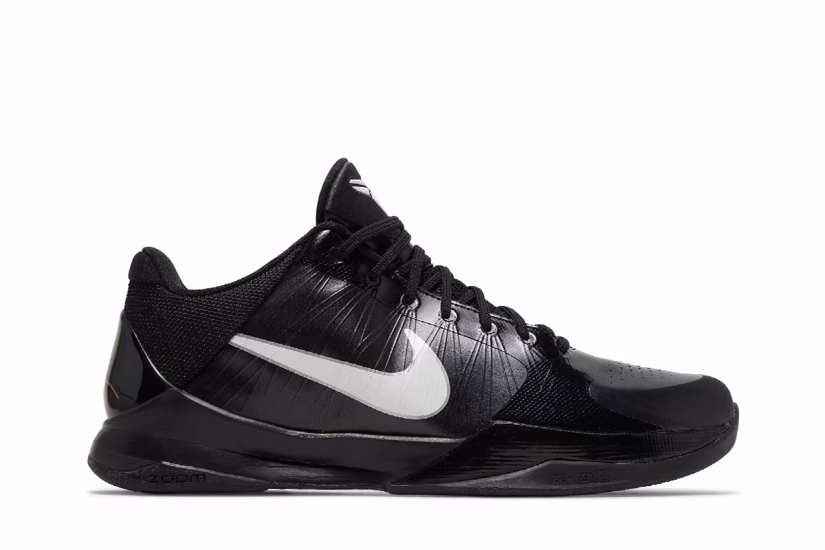 Nike Zoom Kobe 5 TB Black White, view 2