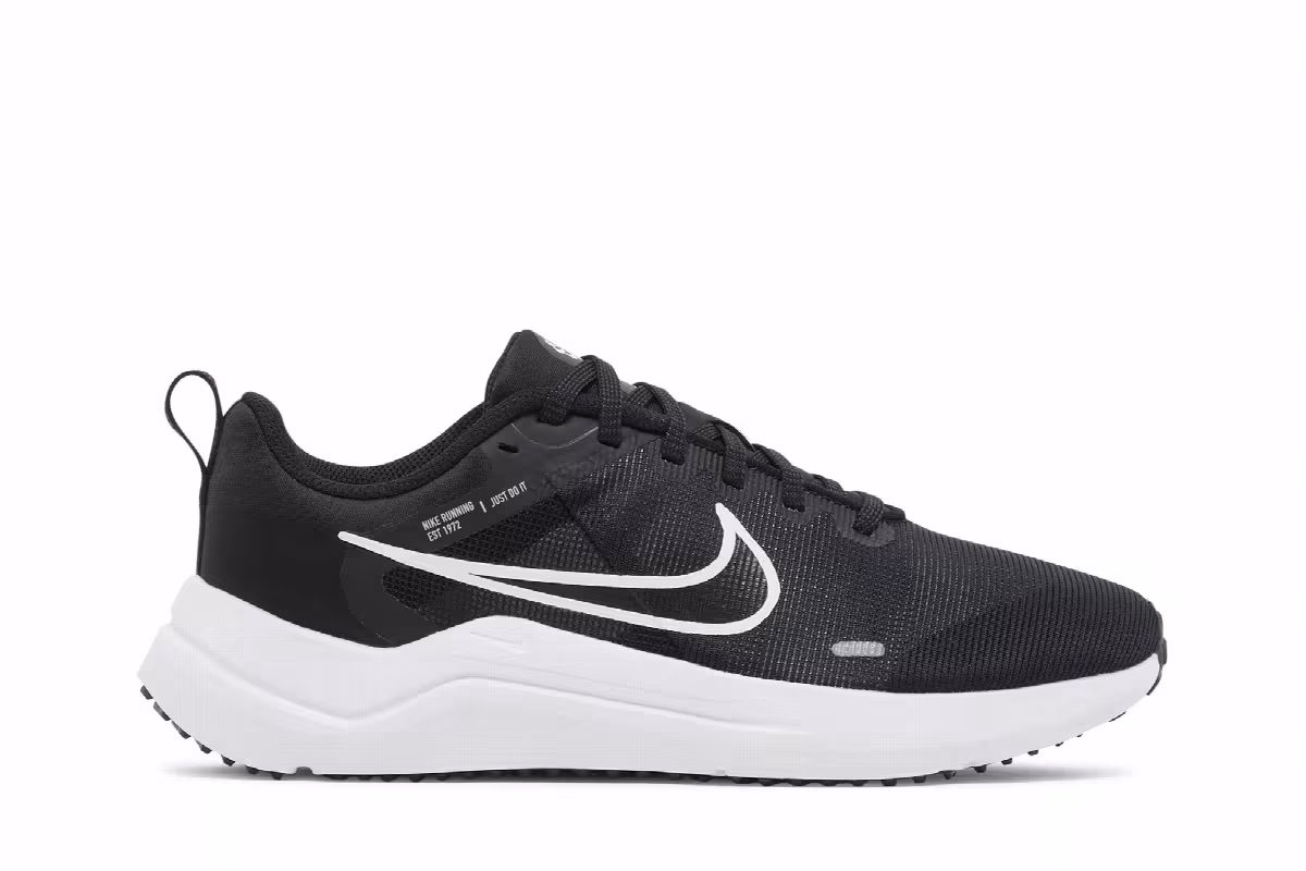 Nike Women's Downshifter 12 Black White, view 2