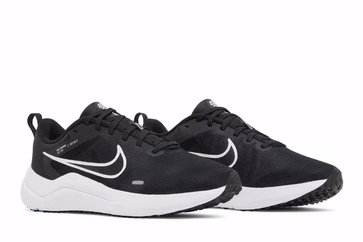 Nike Women's Downshifter 12 Black White, view 9