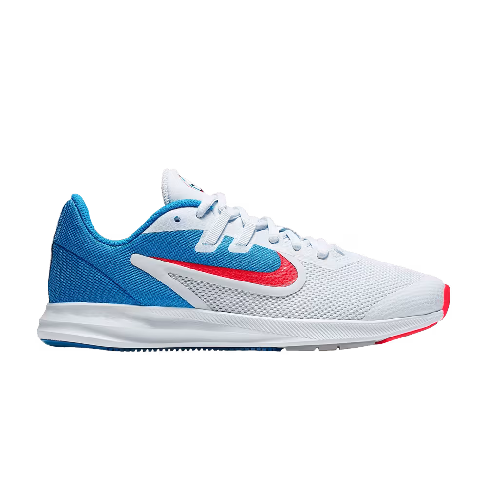 Nike Downshifter 9 Heat Check GS White Photo Blue Red Orbit