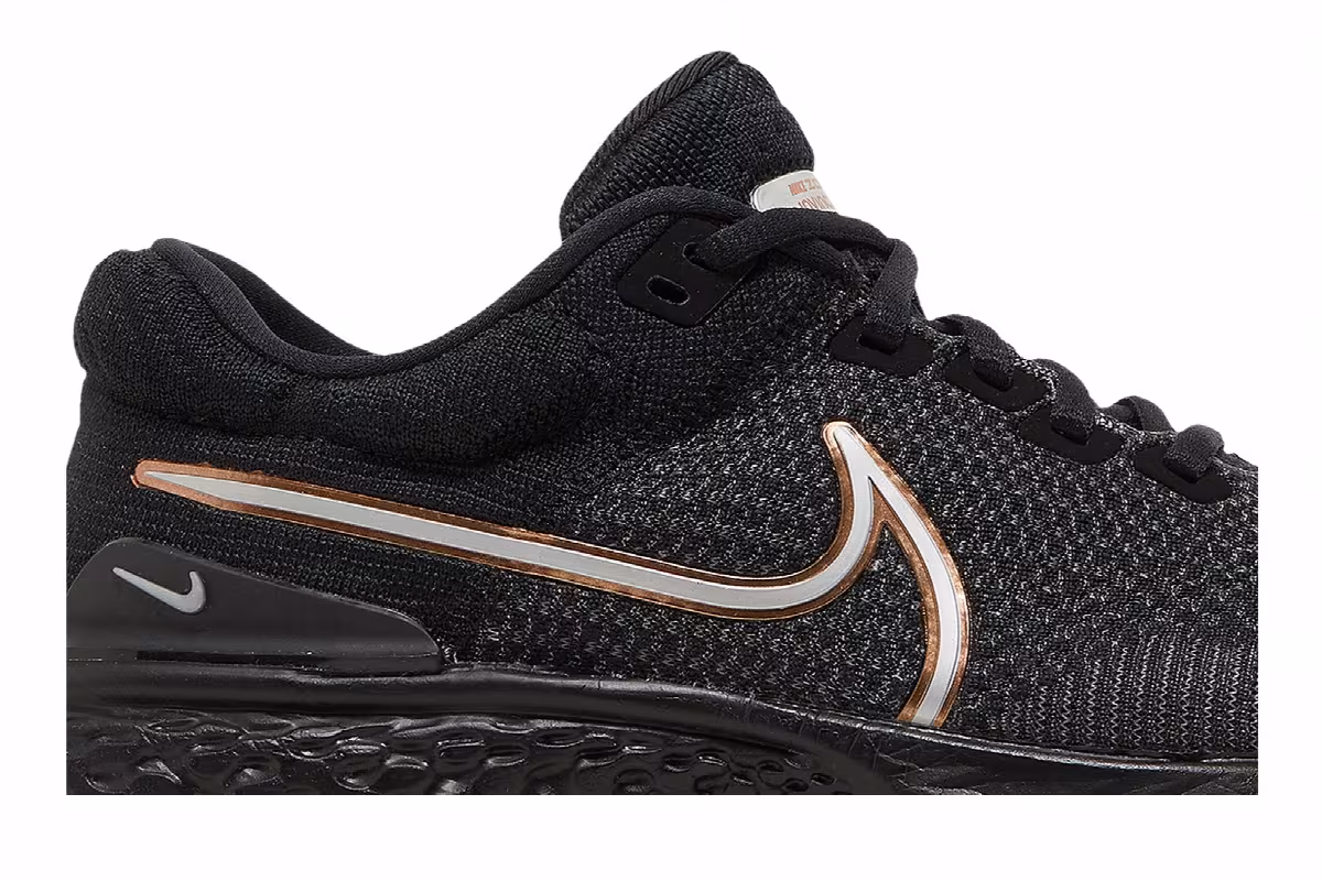 Nike Women's ZoomX Invincible Run Flyknit 2 Black Metallic Copper, view 3