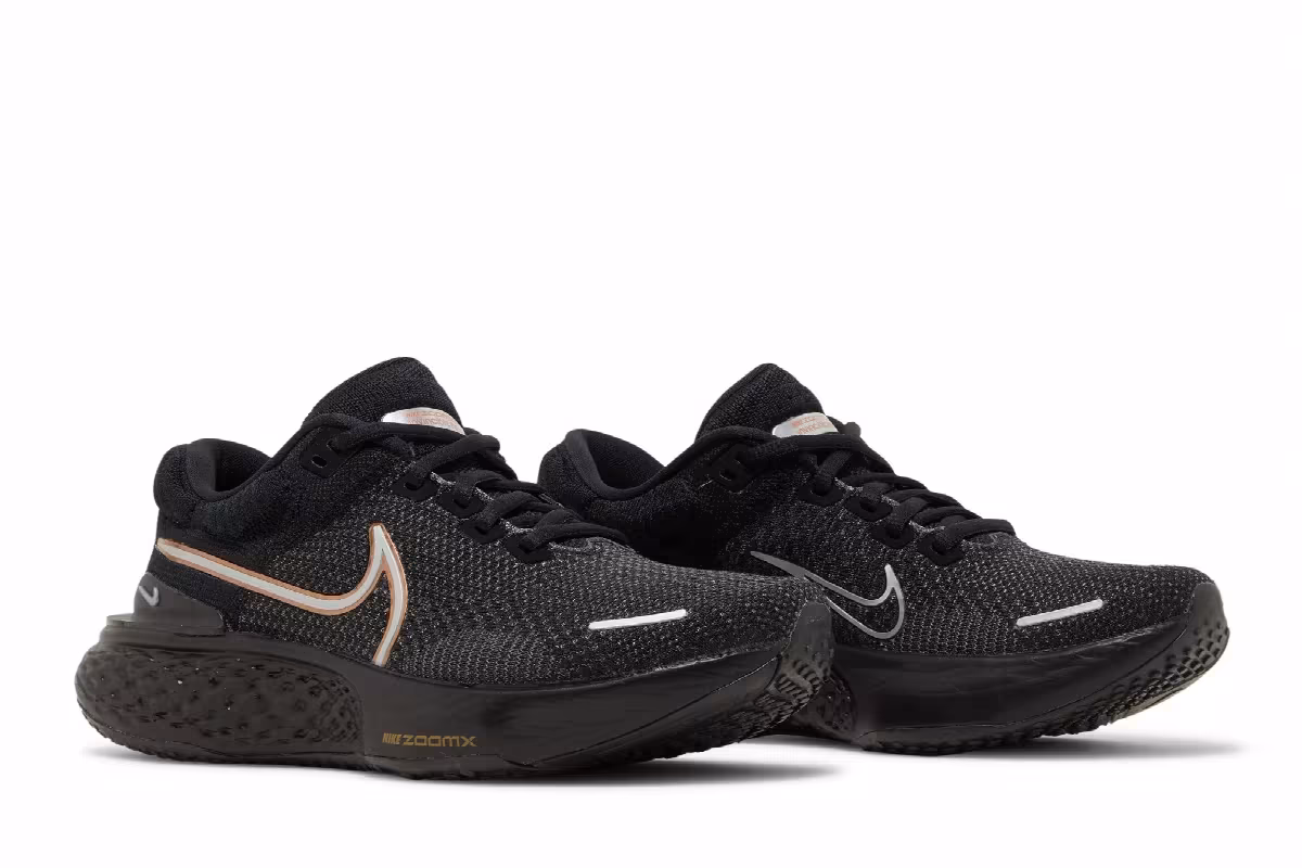 Nike Women's ZoomX Invincible Run Flyknit 2 Black Metallic Copper, view 9