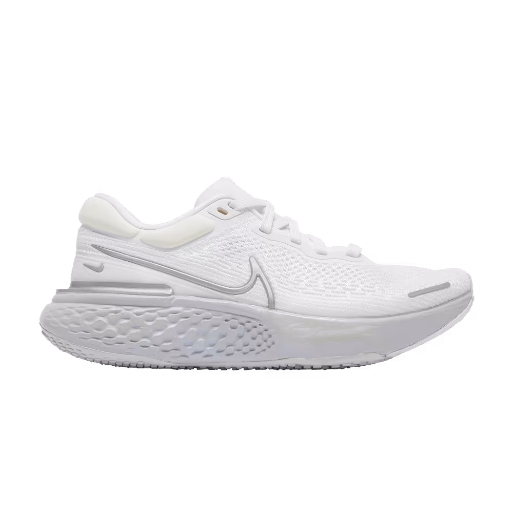 Nike Women's ZoomX Invincible Run Flyknit White Metallic Silver
