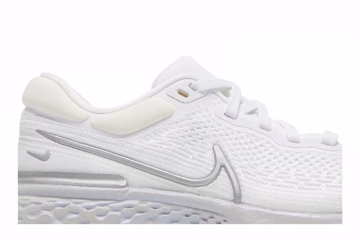 Nike Women's ZoomX Invincible Run Flyknit White Metallic Silver, view 3