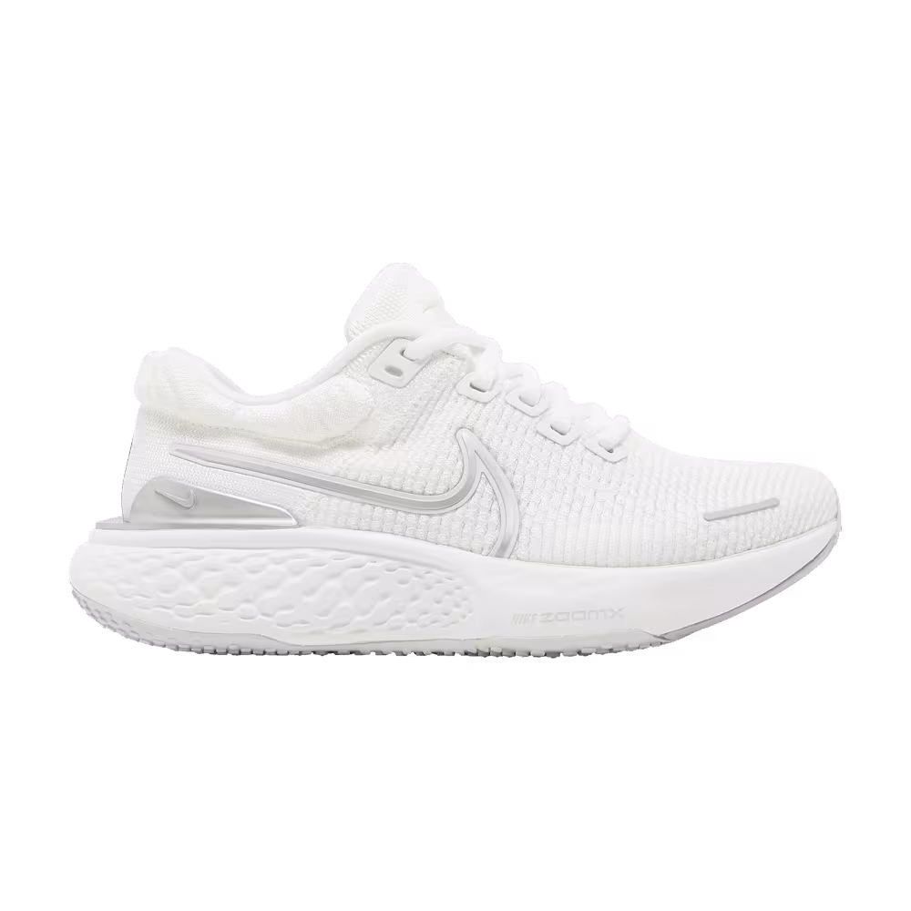Nike Women's ZoomX Invincible Run Flyknit 2 White Metallic Silver