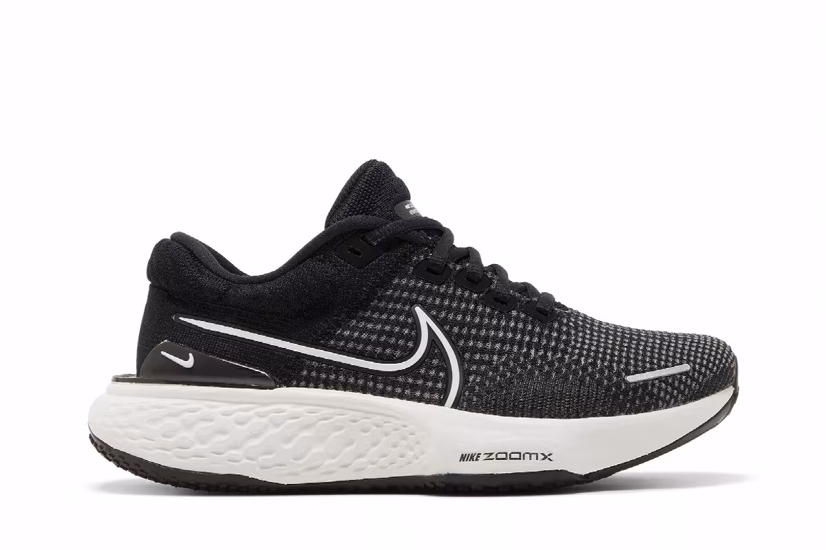 Nike Women's ZoomX Invincible Run Flyknit 2 Black White, view 2